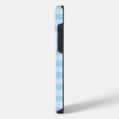 iPhone 14 Plus Tough Phone Case Gingham blau Hülle (Linke Seite)