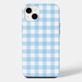 iPhone 14 Plus Tough Phone Case Gingham blau Hülle
