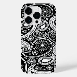 iPhone 14 Pro Case für Schwarz und Weiß Paisley
