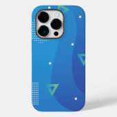 iPhone 14 Pro Hüllen Schönes blaues Design (Rückseite)
