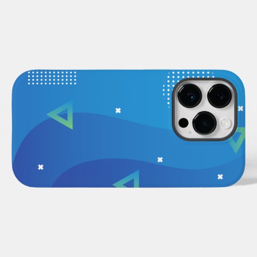 iPhone 14 Pro Hüllen Schönes blaues Design (Rückseite (Horizontal))