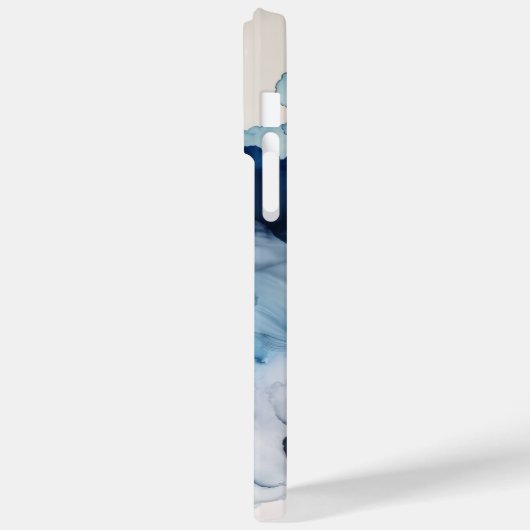 iPhone 14 Pro Max Case w Blue & White Alkohol Tint (Rückseite / Links)