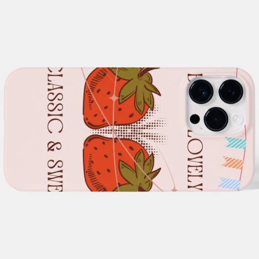 iPhone 14 Pro Max Gehäuse - Erdbeeren Case-Mate iPhone Hülle (Rückseite (Horizontal))