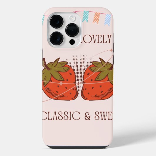 iPhone 14 Pro Max Gehäuse - Erdbeeren Hülle (Rückseite)