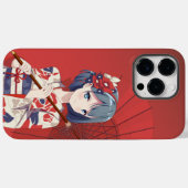 iPhone 14 Pro Max Red Anime Case Cover für Mädchen (Rückseite (Horizontal))