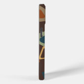 iPhone 15 Case mit modernen Dreiecken aus dem Mitt (Rückseite / Rechts)