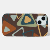 iPhone 15 Case mit modernen Dreiecken aus dem Mitt (Rückseite (Horizontal))