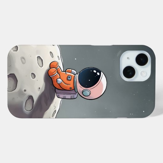 iPhone 15 Fall - Astronaut sitzt auf dem Mond Case-Mate iPhone Hülle (Rückseite (Horizontal))