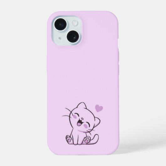 iPhone 15 Fall Hallo Kitty Thema Hülle (Rückseite)