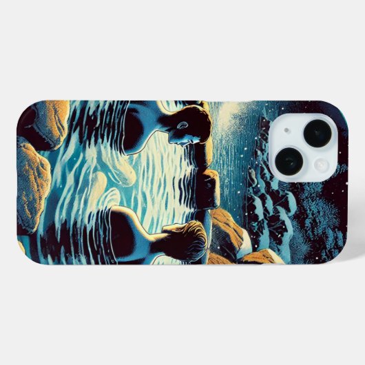 iPhone 15 Fall - Junge Männer in Onsen Case-Mate iPhone Hülle (Rückseite (Horizontal))