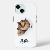 IPhone 15 Fall mit niedlicher Kitty Case-Mate iPhone Hülle (Rückseite)