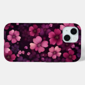 iPhone 15 Handy Fall mit/ Vibrant Red Floral Desig Case-Mate iPhone Hülle (Rückseite (Horizontal))