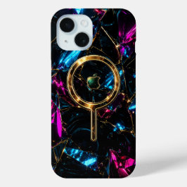 iPhone 15 Hülle: Futuristisches Neon-Kristall MagS Case-Mate iPhone Hülle