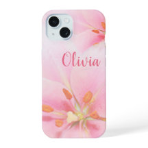 iPhone 15 Hülle Pink Lily Lady/Mädchen/Frau