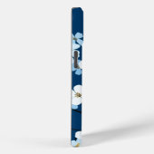 iPhone 15 Phone Case Blue & White Floral Design (Rückseite / Rechts)