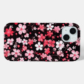 iPhone 15 Phone Case Cherry Blossom Blumendesign (Rückseite (Horizontal))