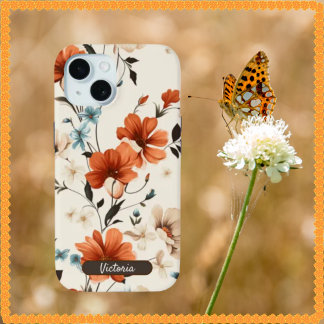 iPhone 15 Phone Case Einfache Elegante Blumendesig