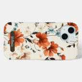 iPhone 15 Phone Case Einfache Elegante Blumendesig (Rückseite (Horizontal))