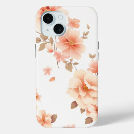 iPhone 15 Phone Case Einfache Elegante Blumendesig