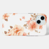 iPhone 15 Phone Case Einfache Elegante Blumendesig (Rückseite (Horizontal))
