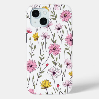 iPhone 15 Phone Case Elegant Rosa Blumendesign