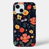 iPhone 15 Phone Case mit Blumendesign (Rückseite)