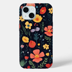 iPhone 15 Phone Case mit Blumendesign