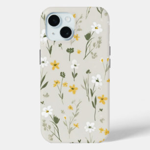 iPhone 15 Phone Case mit elegantem Blumendesign