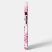 iPhone 15 Phone Case mit rosa Blumendesign (Rückseite / Links)