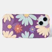 iPhone 15 Phone Case Retro Blumendesign (Rückseite (Horizontal))