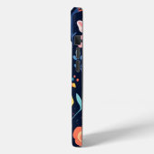 iPhone 15 Phone Case W/Cartoon Art Blumendesign (Rückseite / Links)