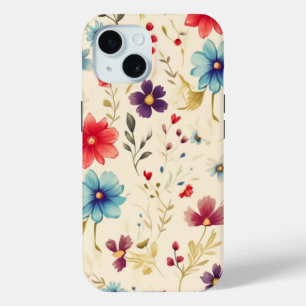 iPhone 15 Phone Case W/ Elegantes Blumendesign