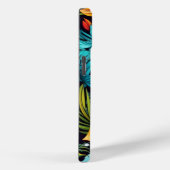 iPhone 15 Phone Case W/ Tropical Floral Design (Rückseite / Rechts)