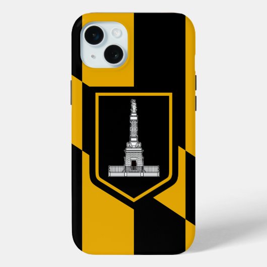 iPhone 15 Plus Case-Mate, Baltimore-Flagge Case-Mate iPhone Hülle (Rückseite)