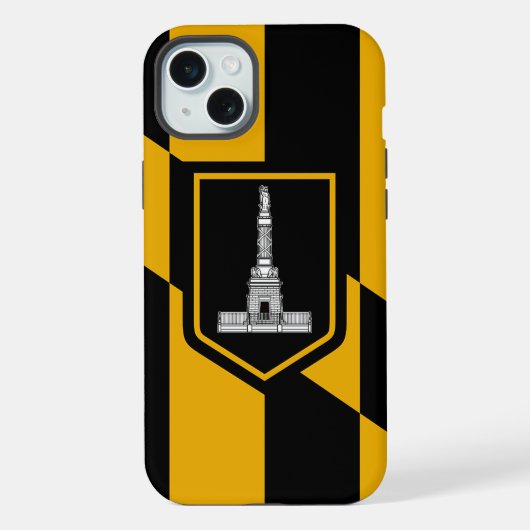 iPhone 15 Plus Case-Mate, Baltimore-Flagge Hülle (Rückseite)