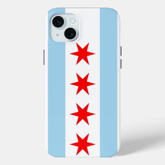 iPhone 15 Plus Case-Mate, Flagge Chicago Case-Mate iPhone Hülle (Rückseite)