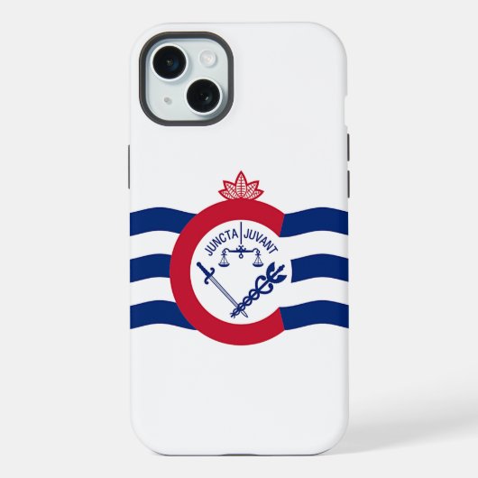 iPhone 15 Plus Case-Mate, Flagge von Cincinnati Hülle (Rückseite)