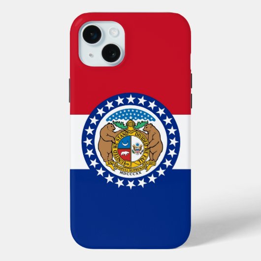 iPhone 15 Plus Case-Mate, Flagge von Missouri Case-Mate iPhone Hülle (Rückseite)
