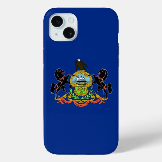 iPhone 15 Plus Case-Mate, Flagge von Pennsylvania Case-Mate iPhone Hülle (Rückseite)