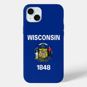 iPhone 15 Plus Case-Mate, Flagge von Wisconsin Case-Mate iPhone Hülle