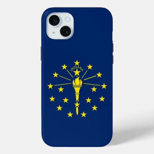 iPhone 15 Plus Case-Mate, Indiana-Flagge Case-Mate iPhone Hülle (Rückseite)