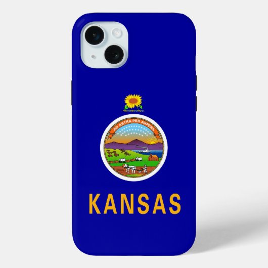 iPhone 15 Plus Case-Mate, Kansas-Flagge Case-Mate iPhone Hülle (Rückseite)