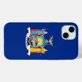 iPhone 15 Plus Case-Mate, New Yorker Staatsflagge Case-Mate iPhone Hülle (Rückseite (Horizontal))
