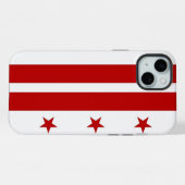 iPhone 15 Plus Case-Mate, Washington DC Flagge Hülle (Rückseite (Horizontal))