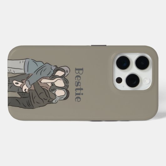 Iphone 15 pro Case Geschenk für Bestie (Rückseite (Horizontal))