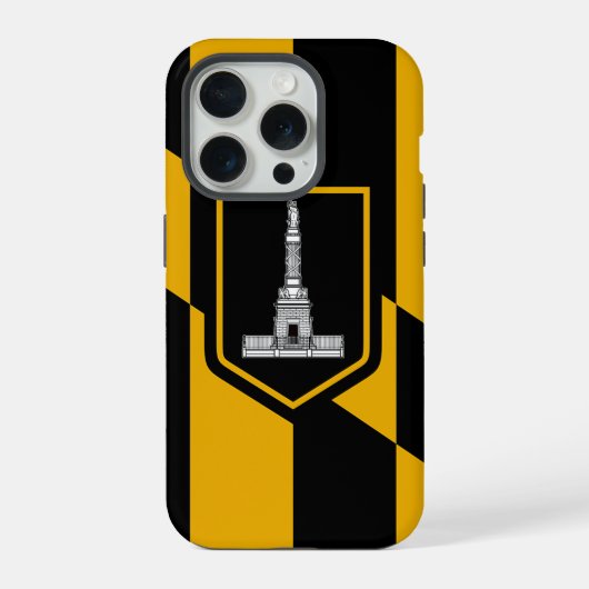 iPhone 15 Pro Case-Mate, Baltimore Flagge Hülle (Rückseite)