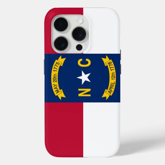 iPhone 15 Pro Case-Mate, Flagge North Carolina Case-Mate iPhone Hülle (Rückseite)