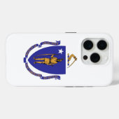 iPhone 15 Pro Case-Mate, Flagge von Massachusetts Case-Mate iPhone Hülle (Rückseite (Horizontal))