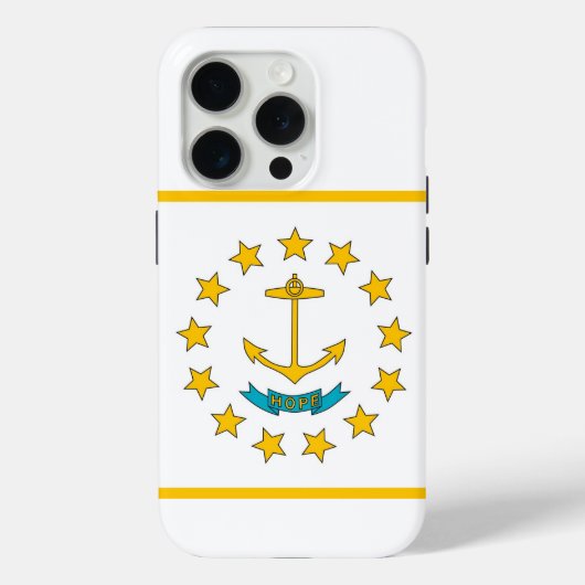 iPhone 15 Pro Case-Mate, Flagge von Rhode Island Case-Mate iPhone Hülle (Rückseite)