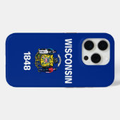 iPhone 15 Pro Case-Mate, Flagge von Wisconsin Case-Mate iPhone Hülle (Rückseite (Horizontal))